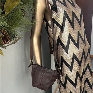 Coach MacDougal Vintage Dark Brown Leather Crossbody Bag